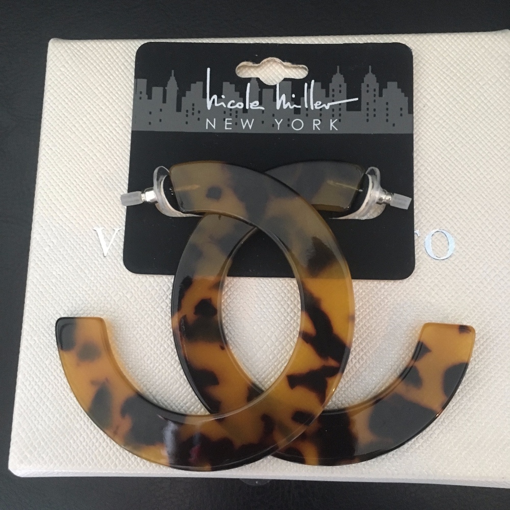 Nicole Miller Amberina Bakelite Earrings